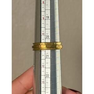 Handmade Brass Fidget Ring with Brass Spinning Band (Size 10.75)